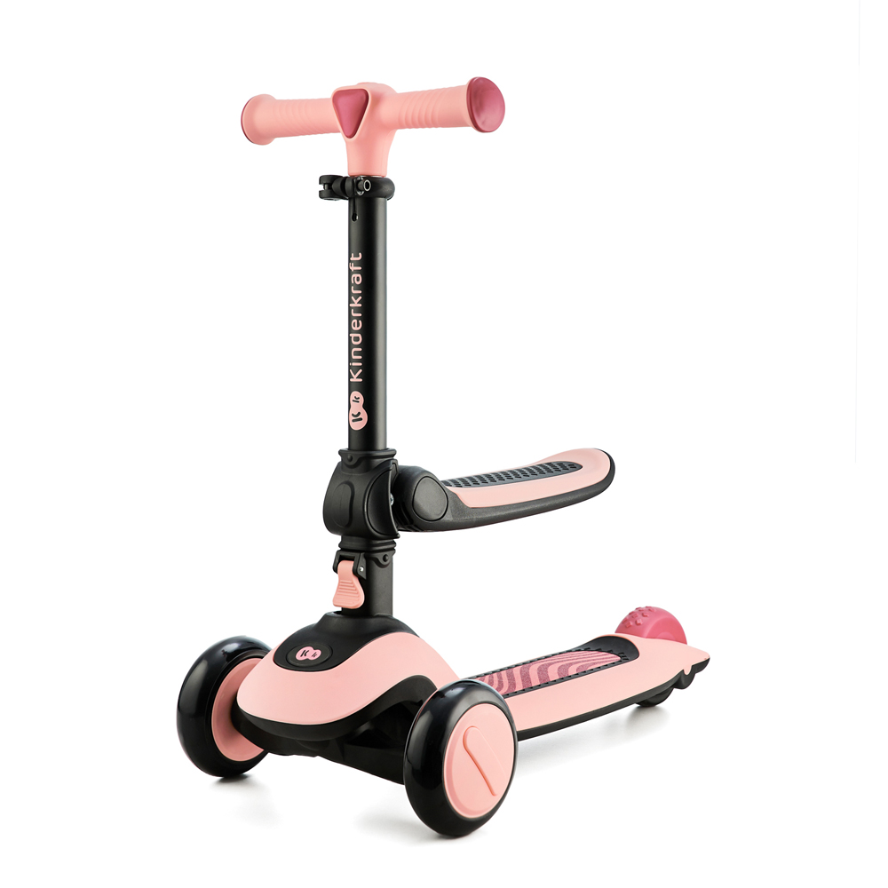 KINDERKRAFT 2in1 Babywippe Und Roller Halley Rose Rosa