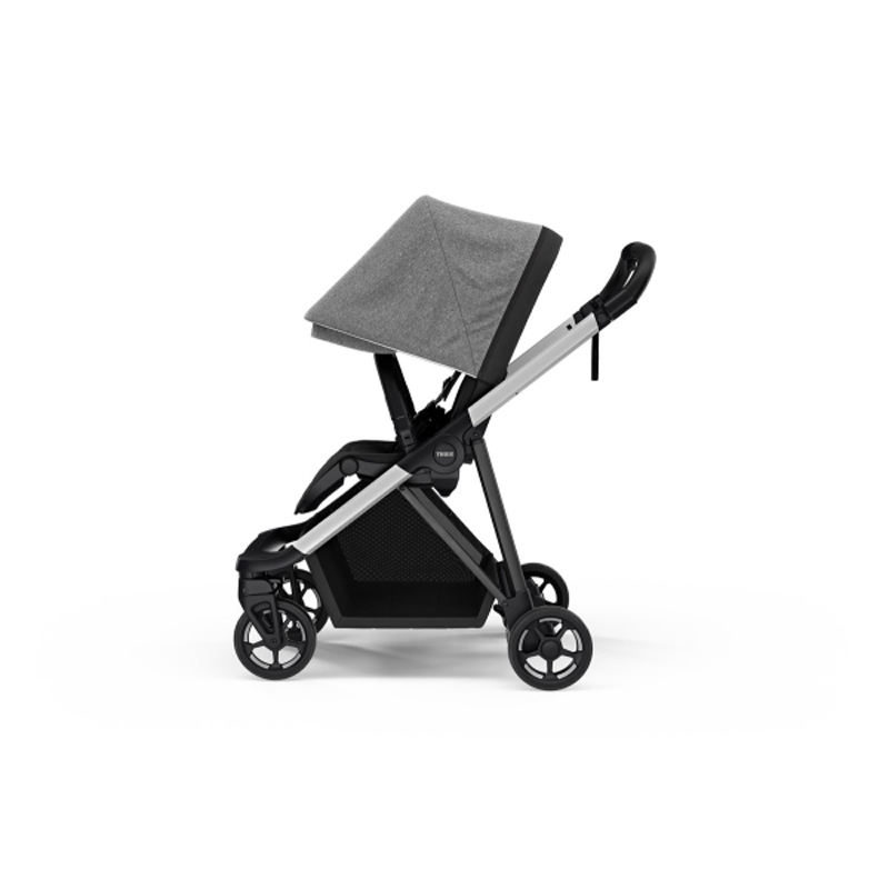 THULE Stadtkinderwagen Shine Grey Melange Auf Aluminium