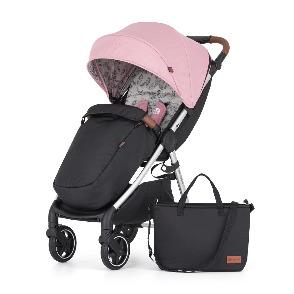 PETITE&MARS Sportkinderwagen Royal2 Silver Rose Pink + PETITE&MARS Tasche Jibot GRATIS