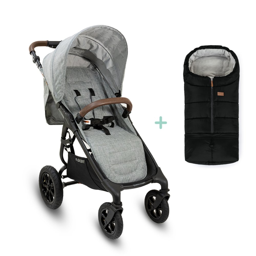 VALCO BABY Stroller Sport Trend 4 Black Gray Marle + PETITE&MARS Bag Jibot FREE