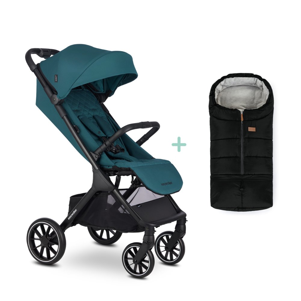 EASYWALKER Sportvagn Jackey XL Teal Green + PETITE&MARS Väska Jibot GRATIS