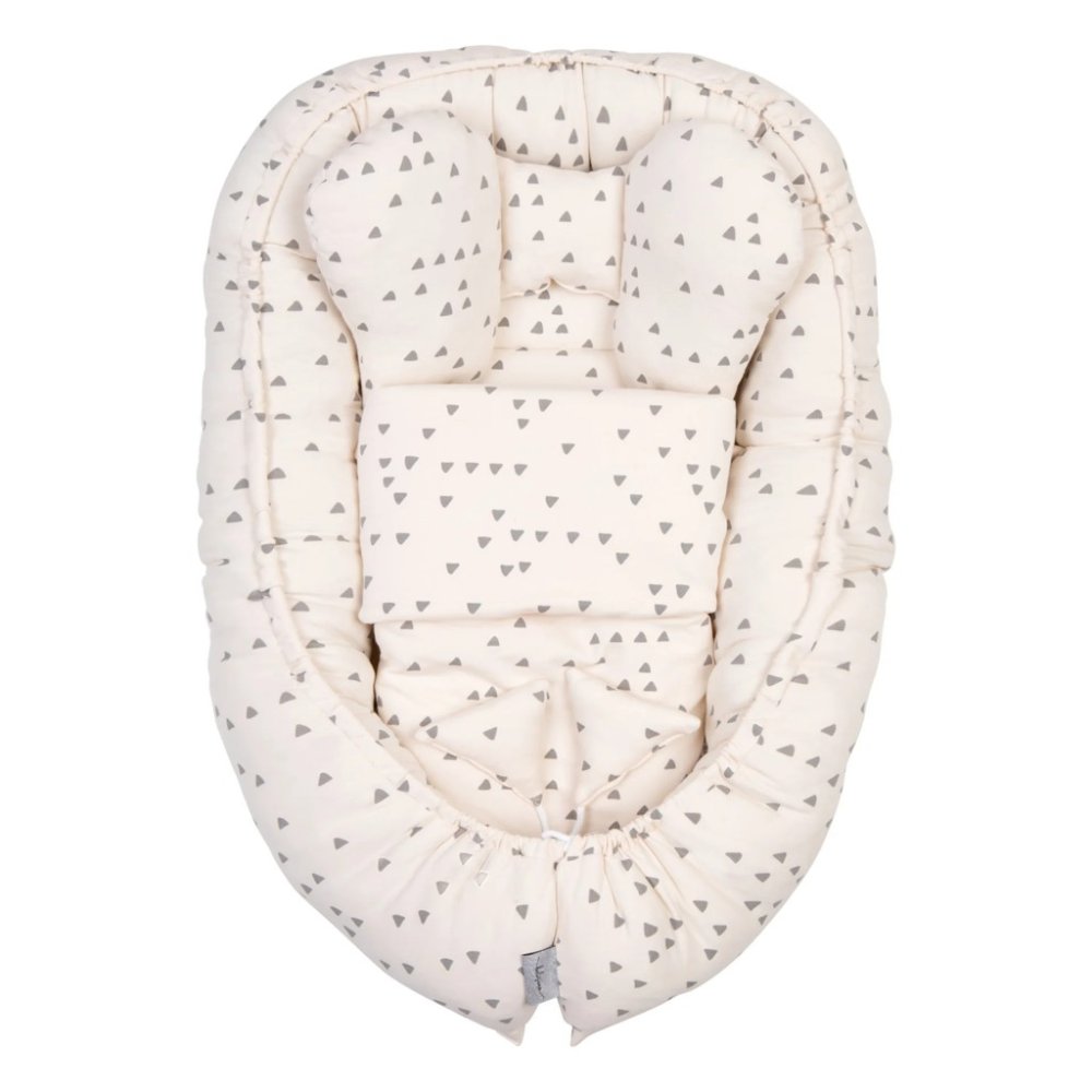 BELISIMA Babynest Soft Med Lock Vanilj 85x55 Cm