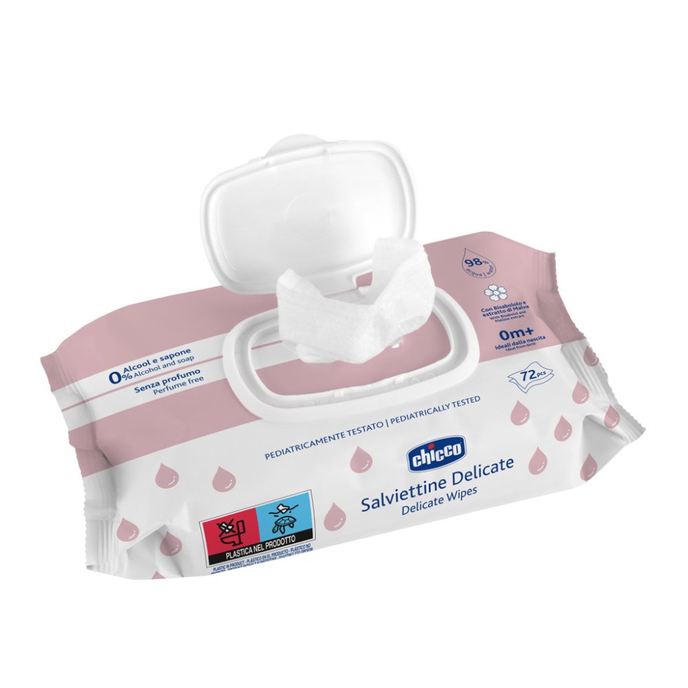 CHICCO Baby Feuchttücher Delicate Mit Kamille 72 Stk