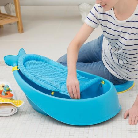 SKIP HOP Vasca Da Bagno Con Pad Ergonomico Moby Trifase Blu