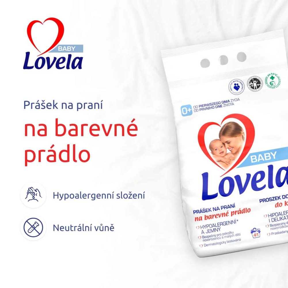 LOVELA Baby Washing Powder For Colored Clothes 4.1 Kg / 41 Loads