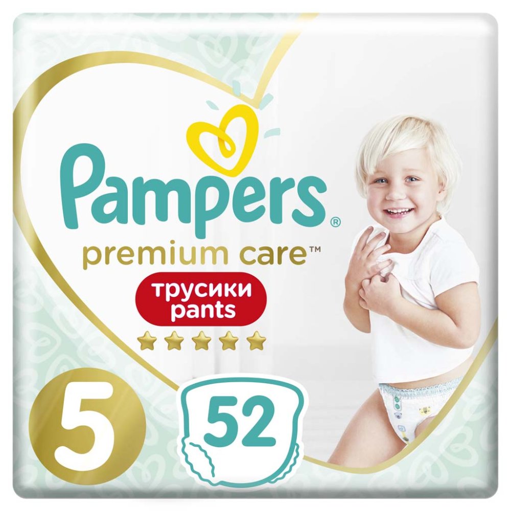 PAMPERS Premium Care Pants Disposable Diaper Panties 5 (12-17 Kg) 52 Pcs