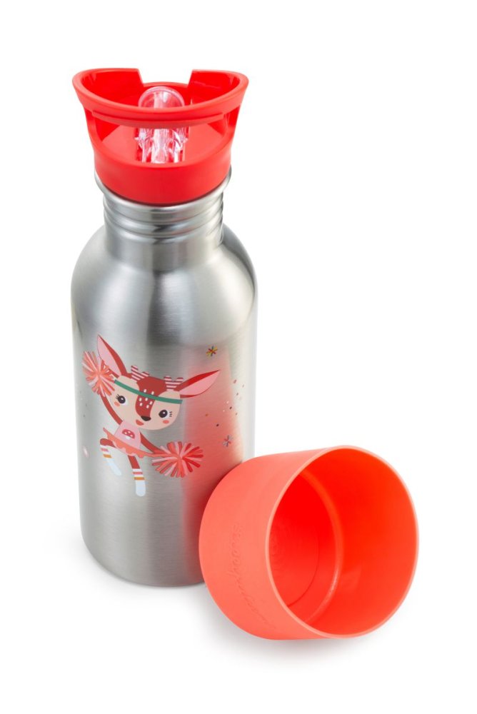 Lilliputiens - Stainless Steel Drinking Bottle - Fawn Stella - 600 Ml