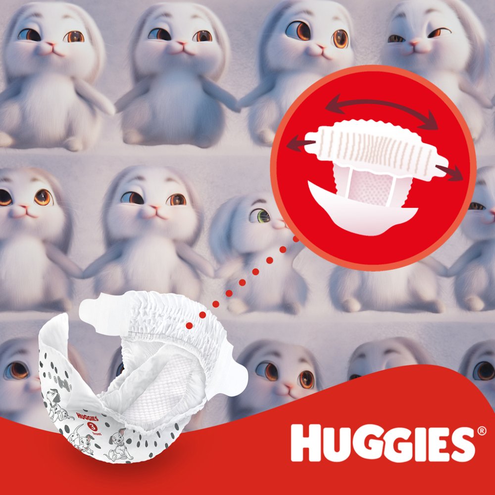 HUGGIES® Couches Jetables Little Movers 3 (4-9 Kg) 78 Pcs