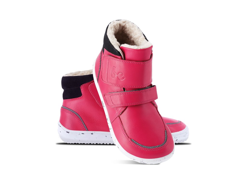 Zimowe Buty Dziecięce Boso Be Lenka Panda 2.0 - Malinowy Róż 25 Pink