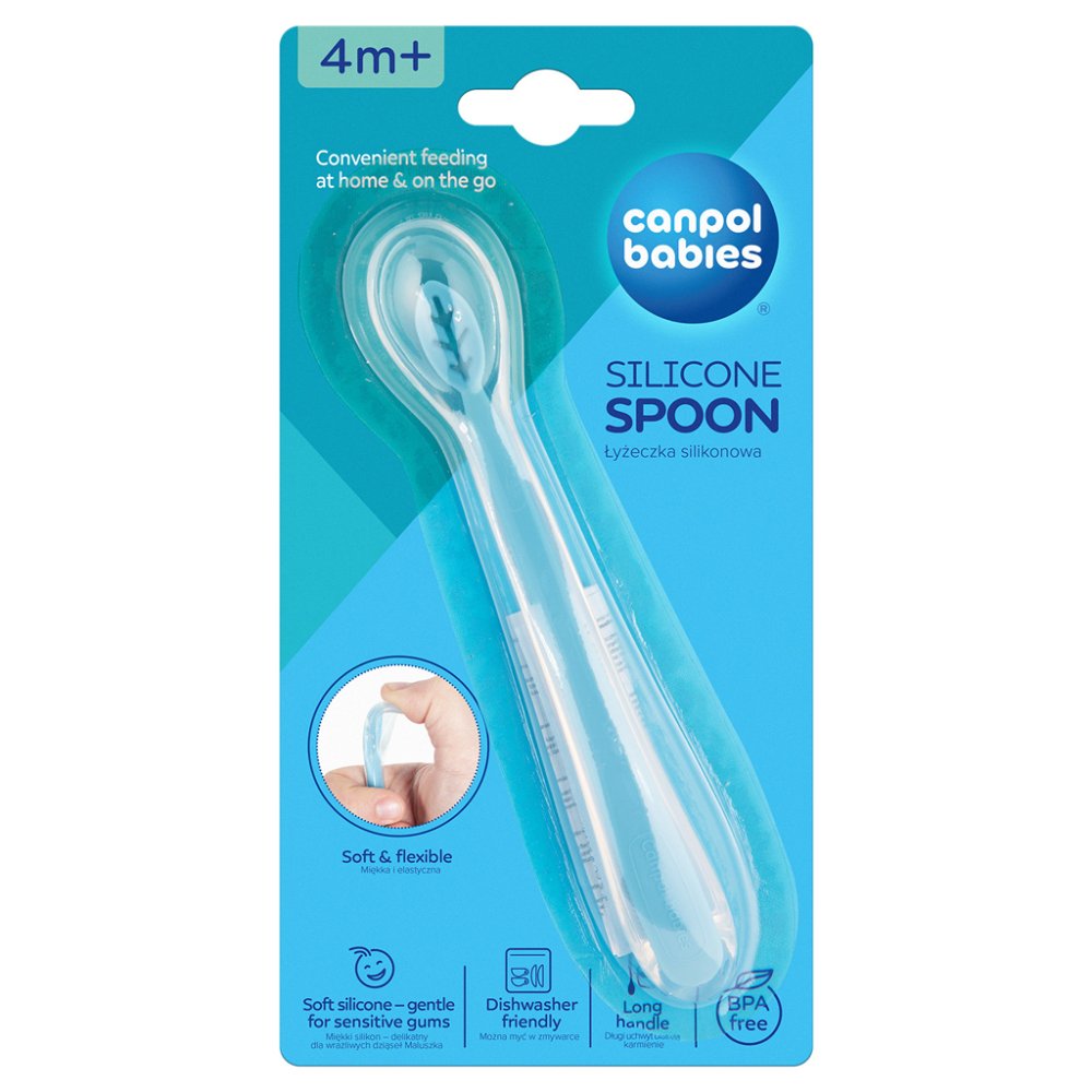 CANPOL BABIES Cucchiaio in silicone blu - immagine 4