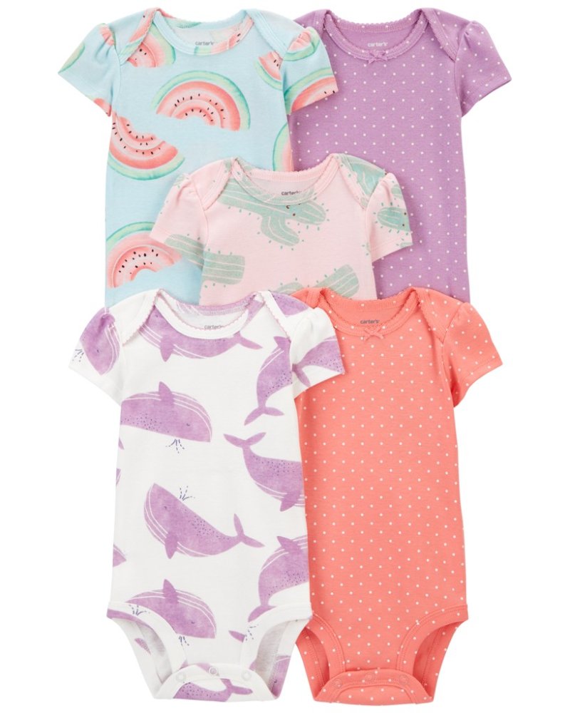 CARTER'S Bodysuit kurzarm, Multi, Mädchen, 5-tlg., 3 m/Größe. 62 – Bild 2
