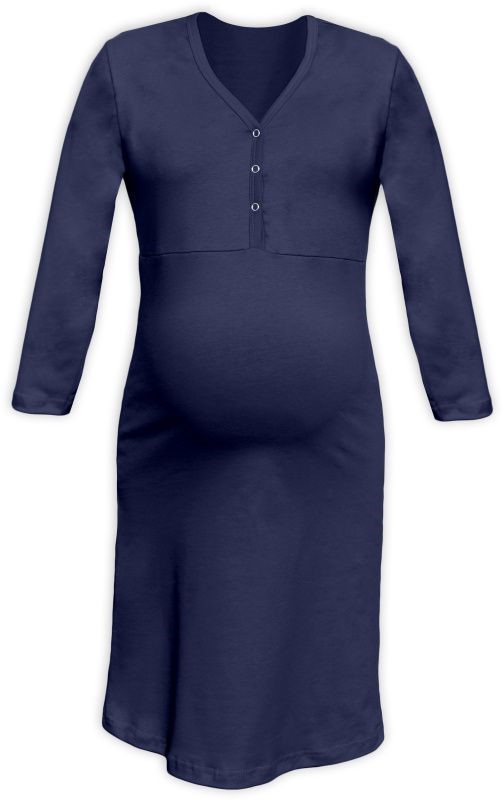 Szoptatós hálóing, 3/4 ujjú, sötétkék L/XL