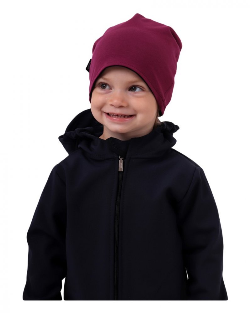 Casquette enfant en coton, réversible, noir+cyclamen M (4-14 let) – Image 4