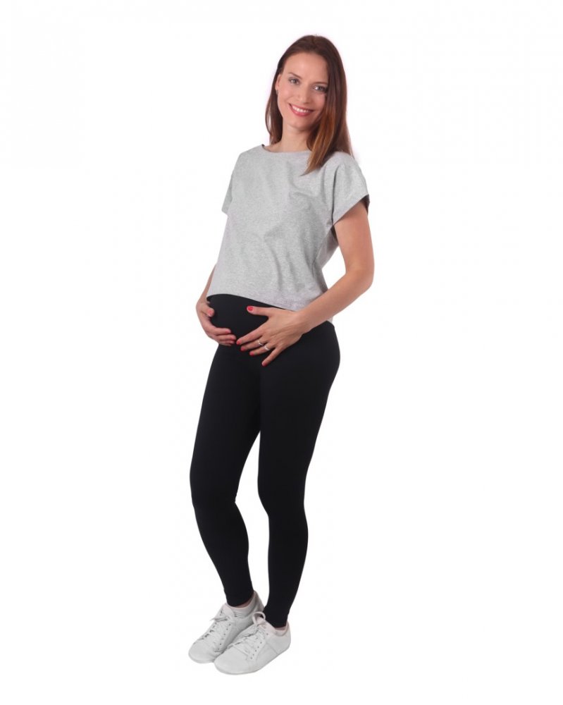 Legginsy ciążowe, czarne L/XL - obrazek 3