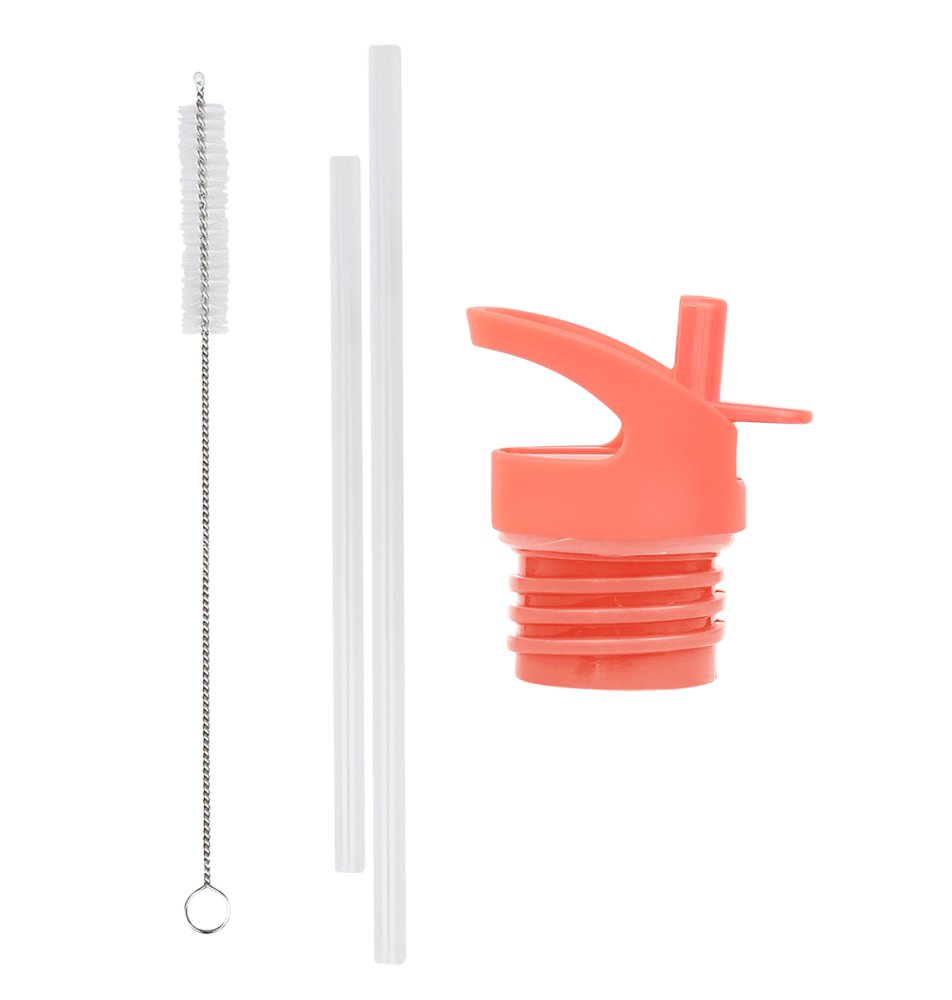 A Little Lovely Company - Bouchon, brosse et paille pour gourde en acier inoxydable - Fun
