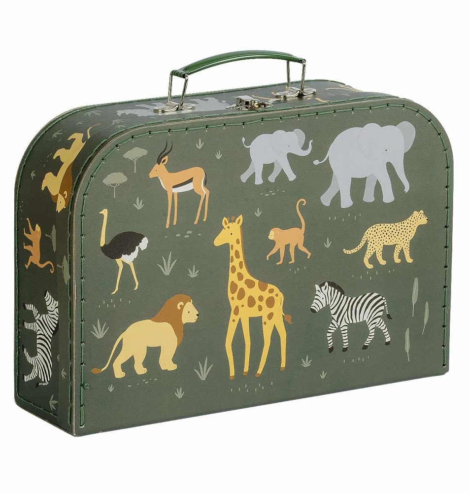 A Little Lovely Company - Ensemble de deux valises en carton - Animaux de la savane – Image 3