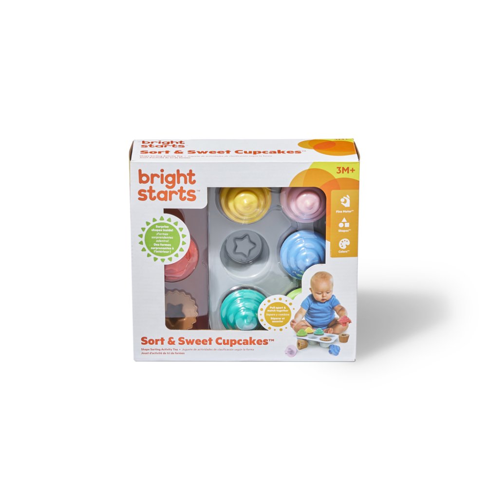 BRIGHT STARTS Gioco Incastro Cupcakes, 3m+ - immagine 4