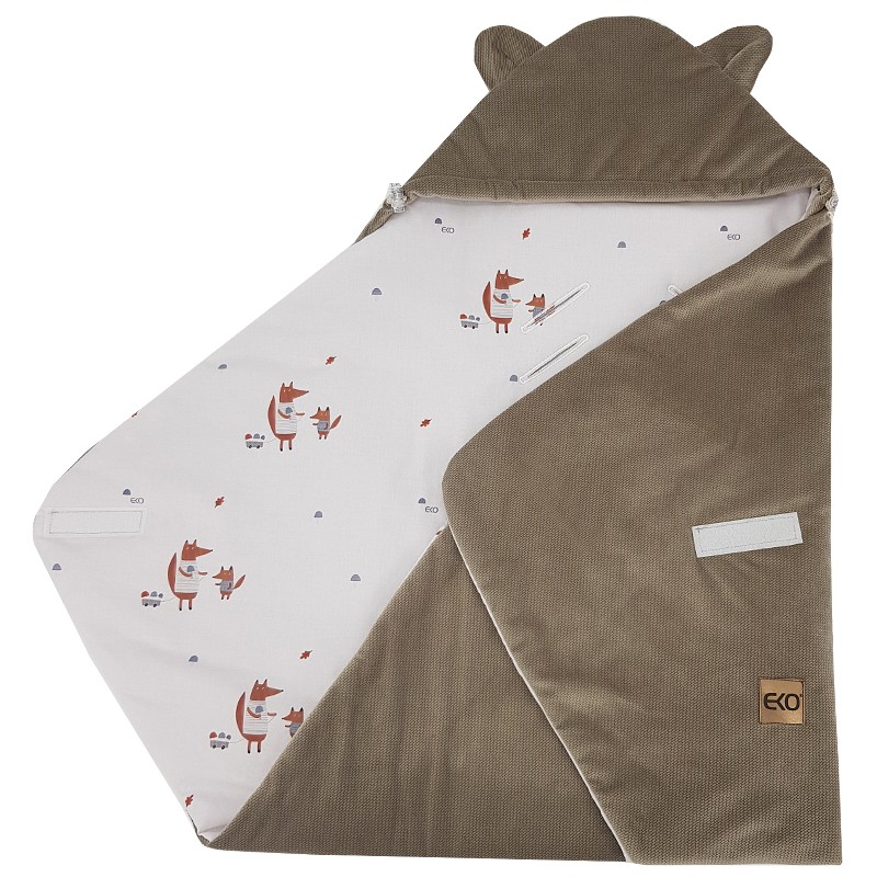 Chancelière enveloppante EKO pour siège auto VELVET Fox 110x100 cm – Image 4