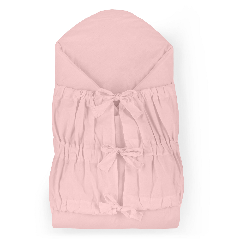 PETITE&MARS Otulacz sznurowany Nurse ze sztywnym wkładem kokosowym Dusty Pink 75x75 cm