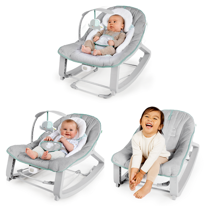 INGENUITY Balancelle vibrante 3-en-1 Keep Cozy Weave 0m+ jusqu'à 18 kg – Image 3