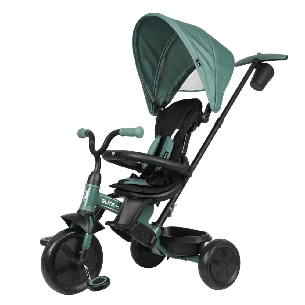 Tricycle QPLAY Elite Platinum Green, 6 en 1, âge 10-72 mois – Image 3