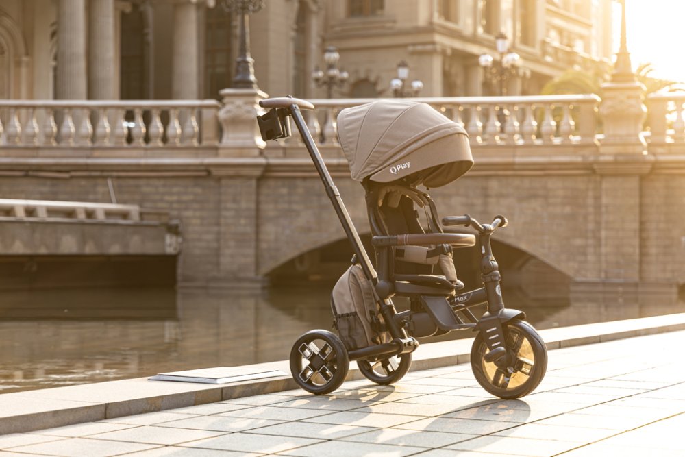 QPLAY Triciclo Comfo Max Grey, 8 in 1, età 10-72 mesi - immagine 6