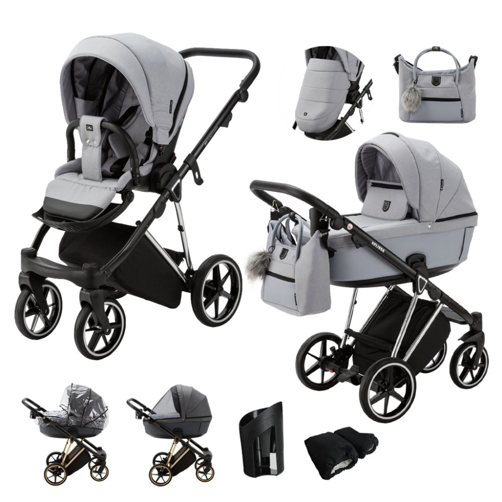 ADAMEX Poussette combinée Belissa Special Edition Grey/Silver