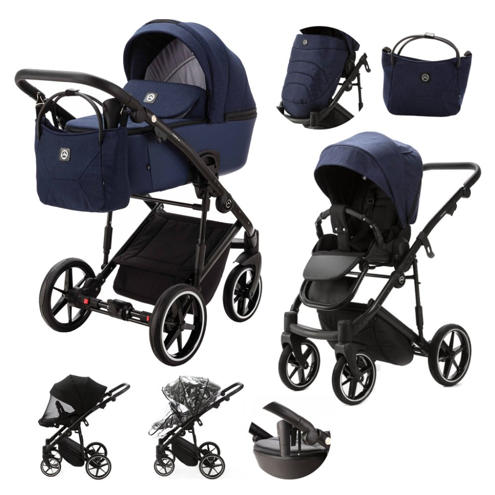 ADAMEX Poussette combinée Mobi New Lux Blue