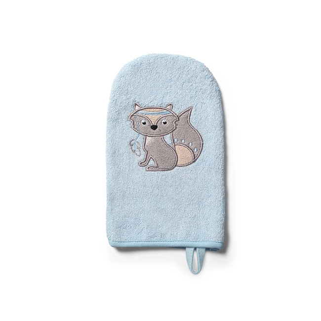 BABYONO Guanto da bagno Natural bamboo - blu