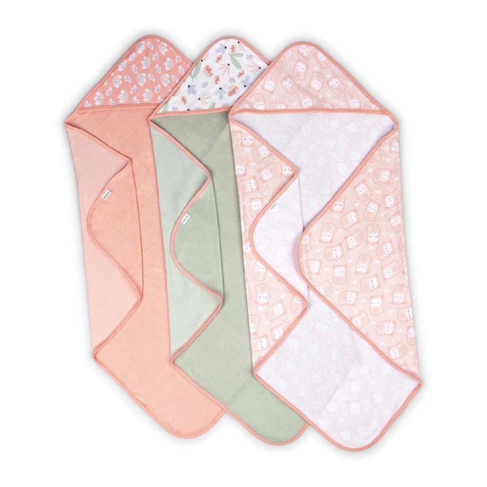 INGENUITY Serviette de bain à capuche Clean&Cuddly Edi 3 pièces