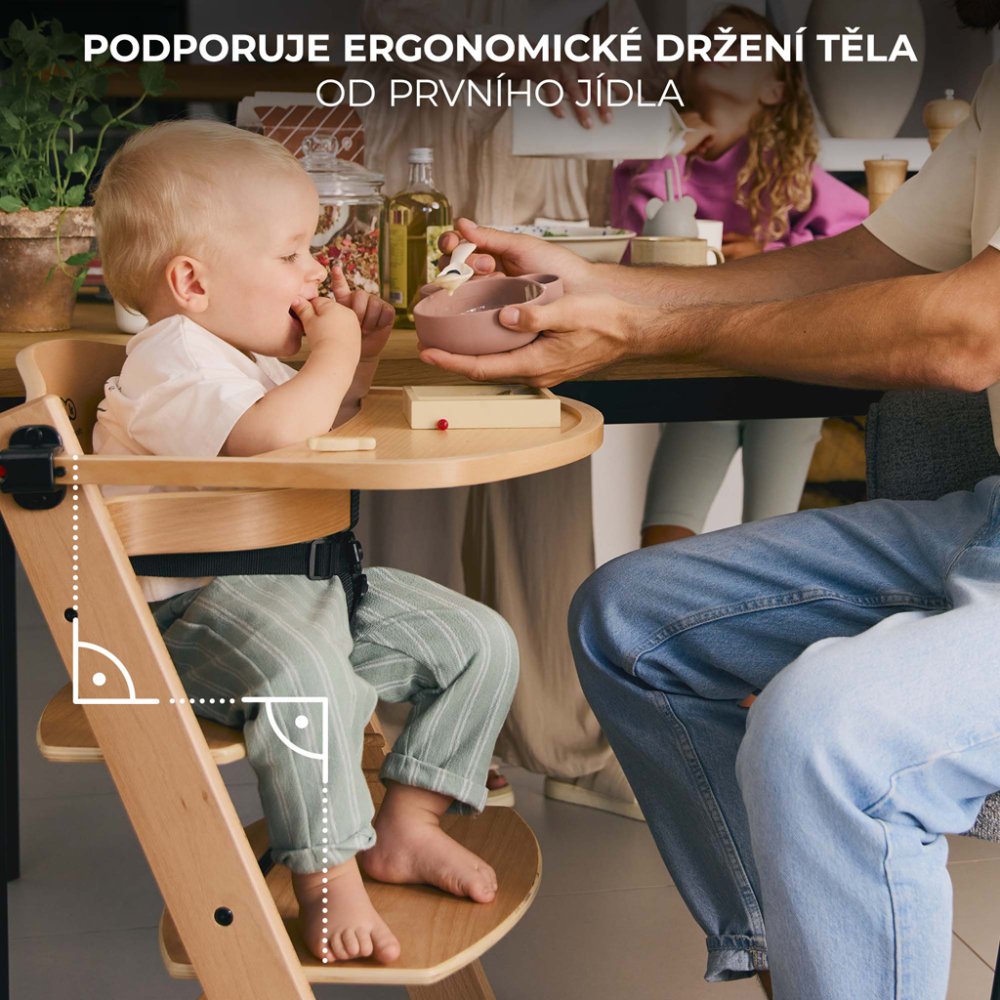KINDERKRAFT Chaise Haute Enock Black – Image 4