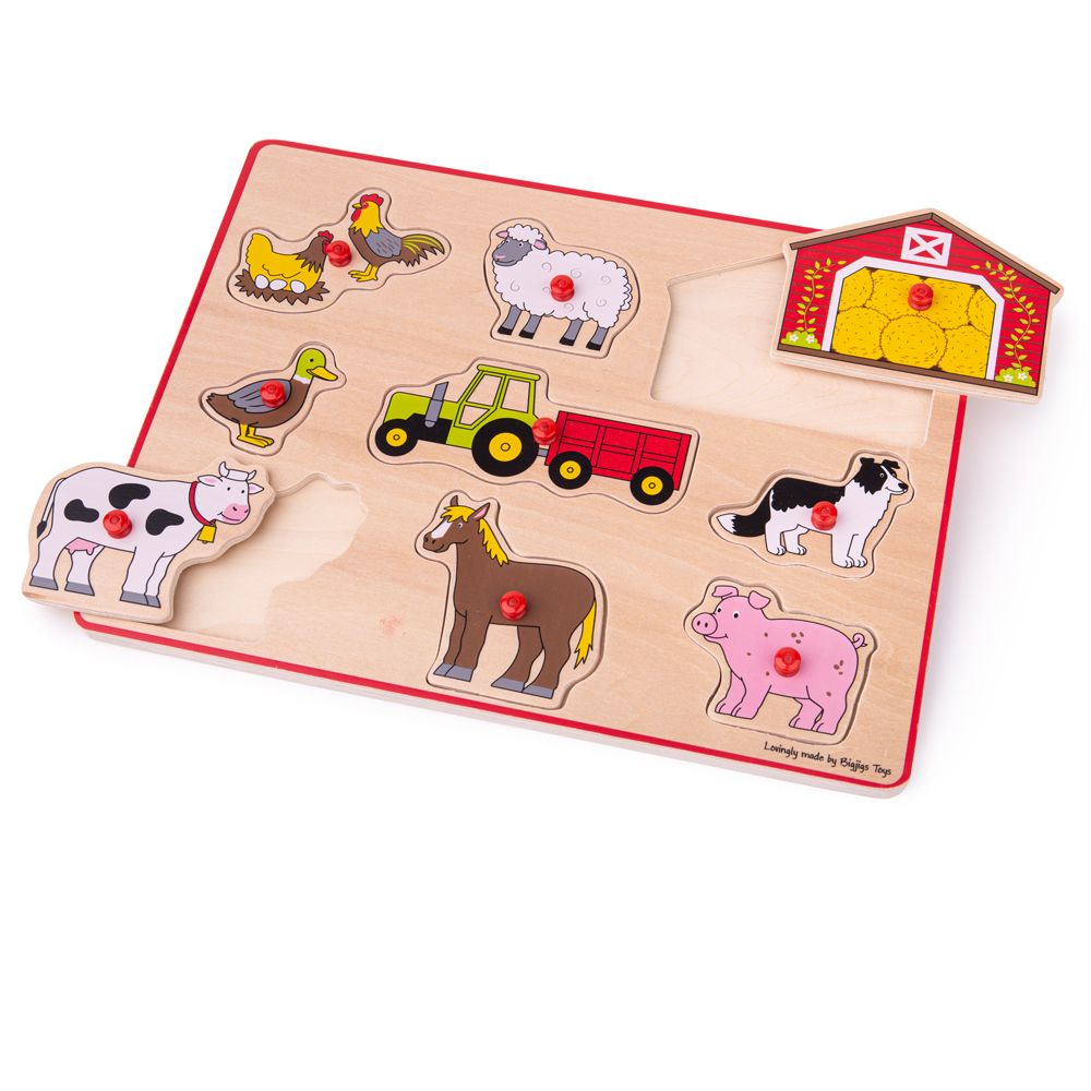 Bigjigs Toys Puzzle de encaje Granja