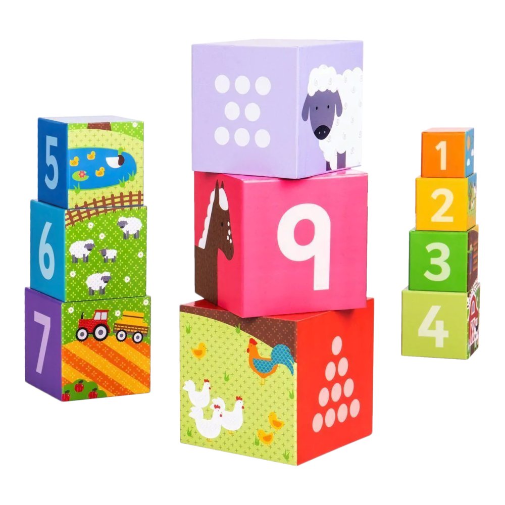 Bigjigs Toys Klocki edukacyjne farma