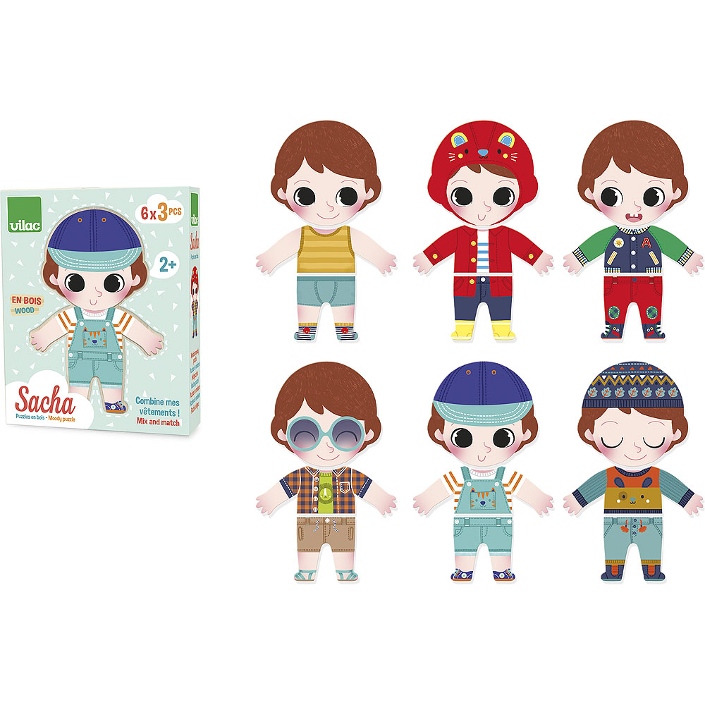 Vilac Öltöztetős puzzle Sacha