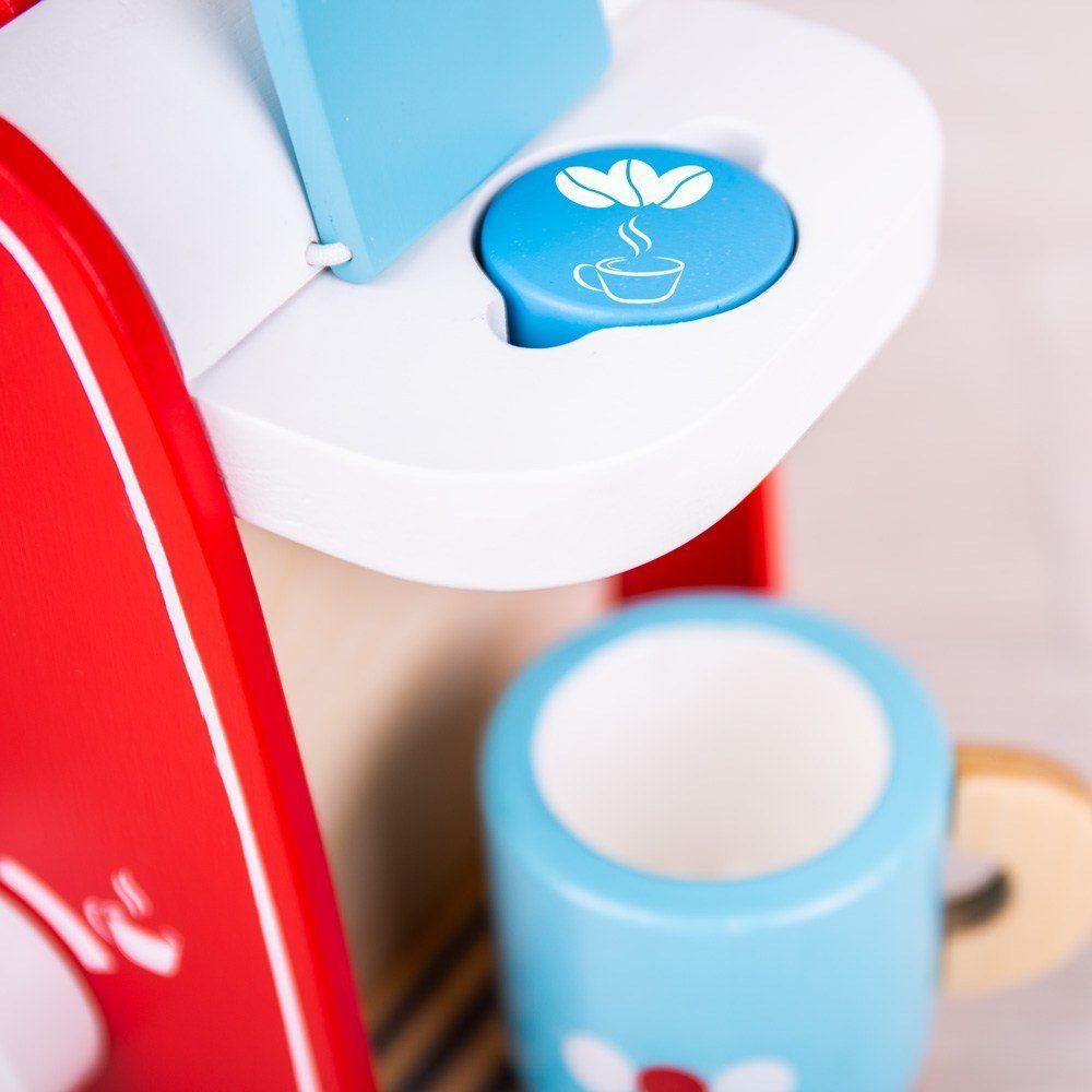 Bigjigs Toys Fa kávéfőző piros - Image 4