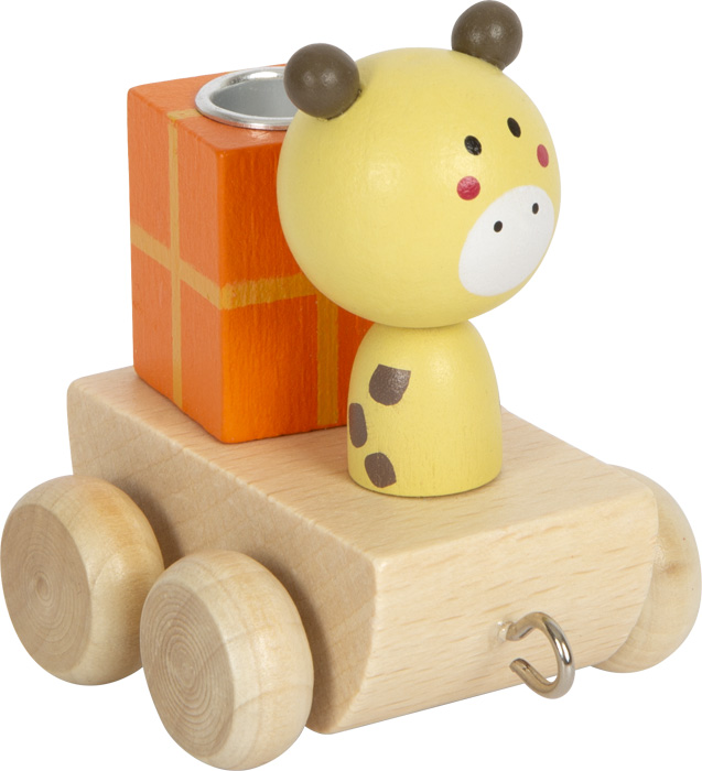small foot Drewniany pociąg urodzinowy ze zwierzątkami - obrazek 5