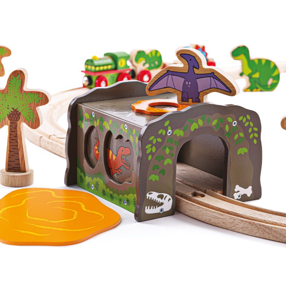 Bigjigs Rail Tunel Dinozaura T. Rex - obrazek 4