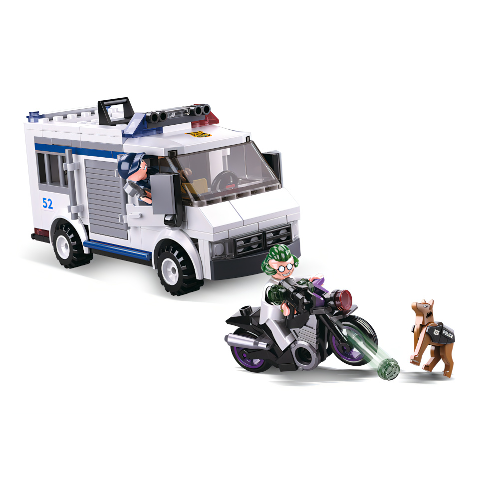 Sluban Policía M38-B0652 Furgón de prisioneros y ladrón a la fuga