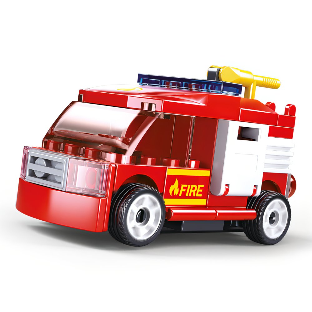 Sluban Power Bricks M38-B0916G Pull-back Fire Truck