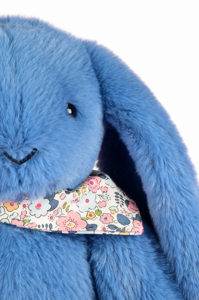Doudou Plüschhase mit Halstuch blau 35 cm – Bild 7