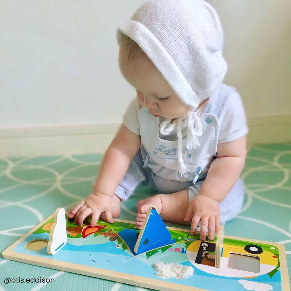 Bigjigs Toys Senzorické puzzle kempování v přírodě (obrázek 2)