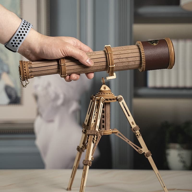RoboTime 3D dřevěná mechanická skládačka Pirátský dalekohled (obrázek 8)