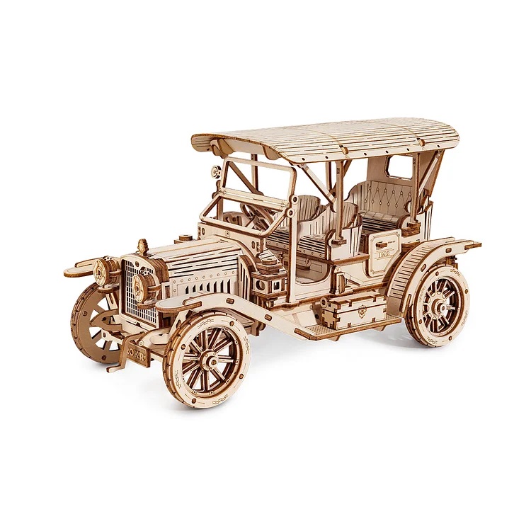 RoboTime 3D dřevěná mechanická skládačka Historické auto