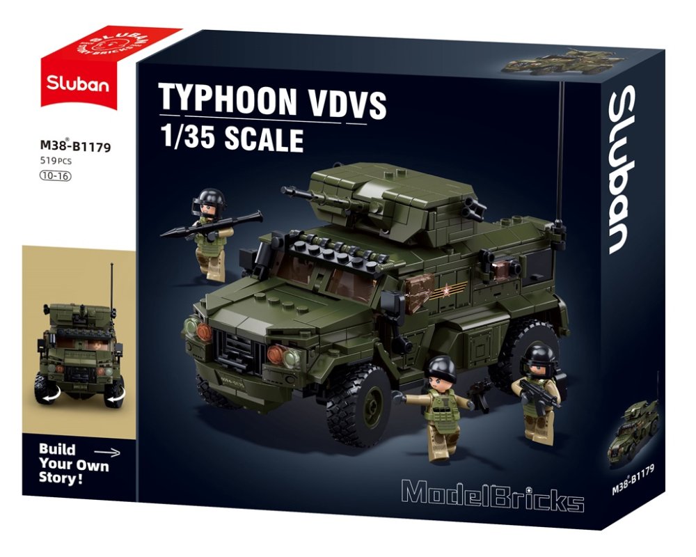 Sluban Model Bricks M38-B1179 Obrněné bojové vozidlo Typhoon VDVS v měřítku 1:35 (obrázek 5)