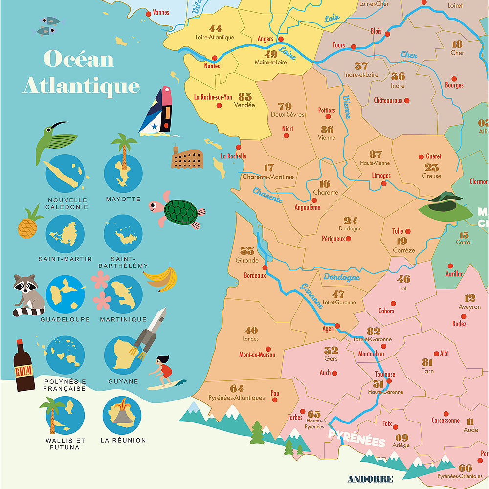 Vilac Magnetická mapa Francie (obrázek 2)