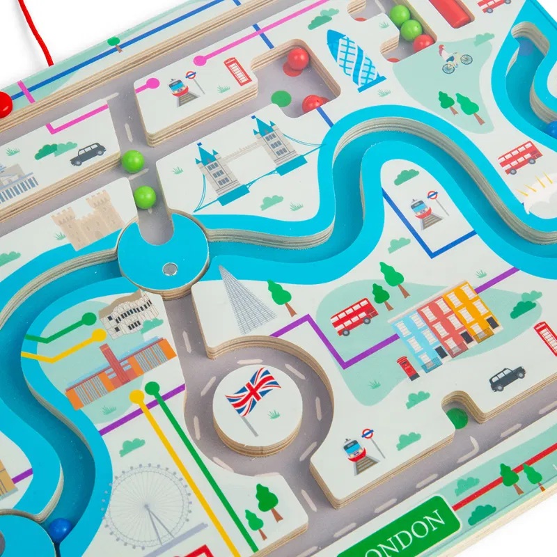 Bigjigs Toys Magnetické bludiště Londýn (obrázek 5)