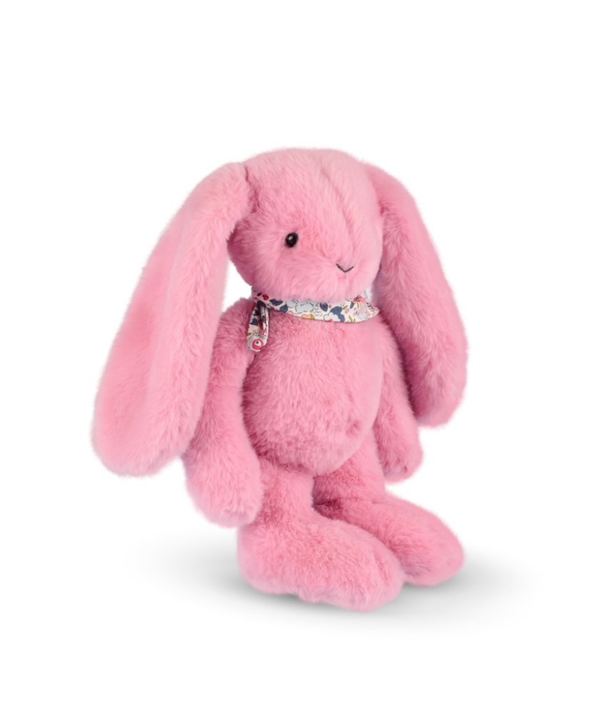 Doudou Plyšový králíček s šátkem růžový 35 cm (obrázek 3)