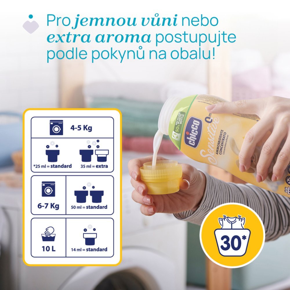 CHICCO Aviváž koncentrovaná Baby Sensitive Jemný dotek 750 ml (obrázek 6)