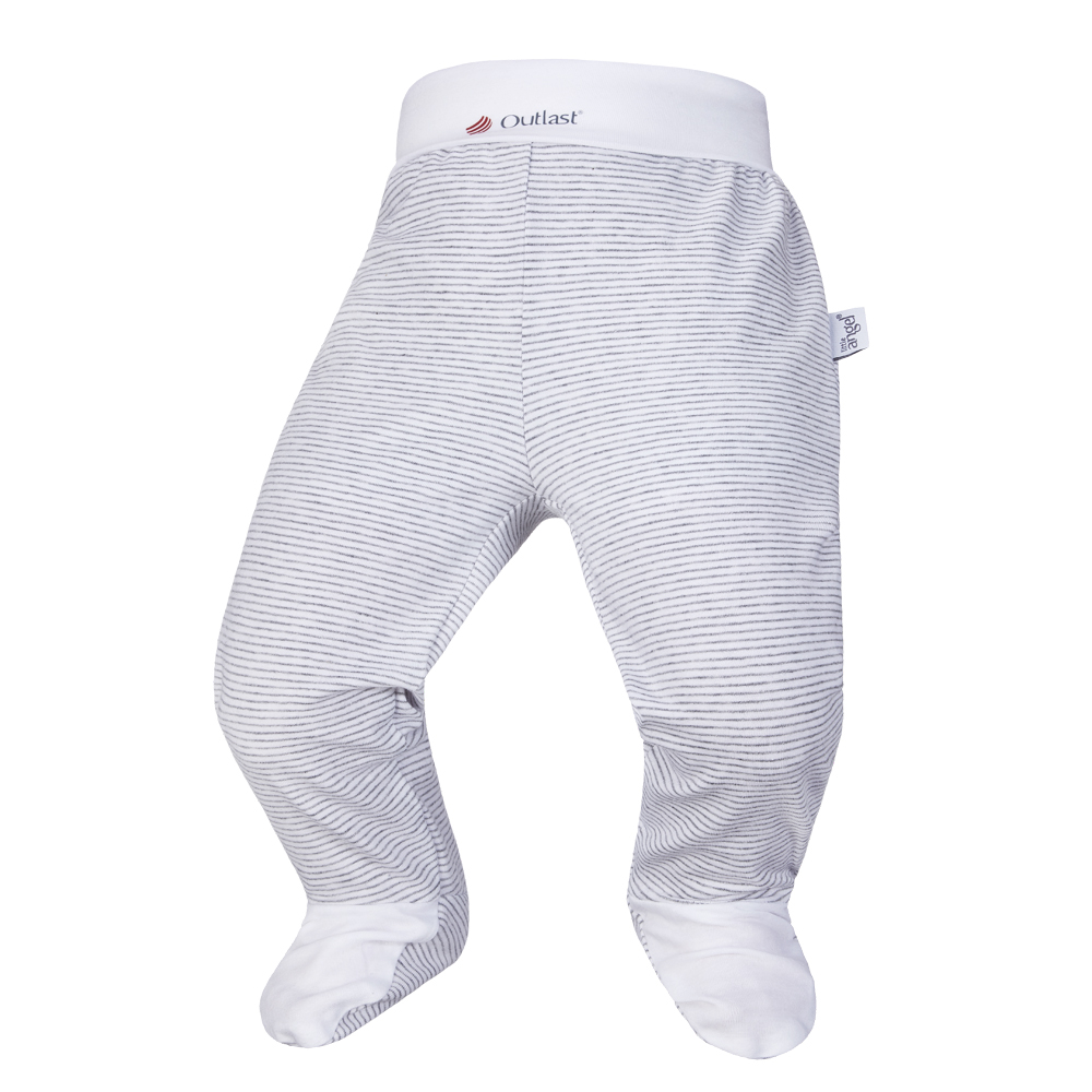 Legging slim Outlast® - rayures blanc-gris chiné/blanc 56