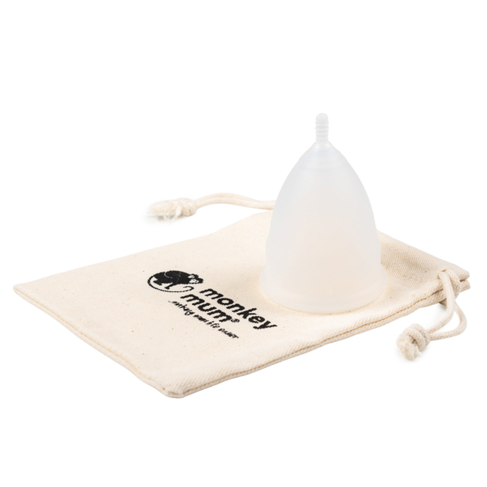 Monkey Mum® Menstrual Cup - Sweet Zuzu - S Transparent White,Monkey Mum® Menstrual Cup - Sweet Zuzu - S Transparent White